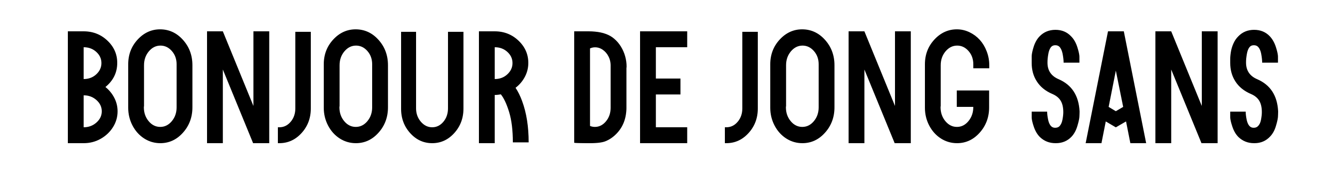Bonjour De Jong Sans